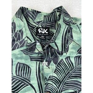 RIX Shirt Mens 3X Hawaiian Island Wear Banana Patch All-over Print Casual Aloha